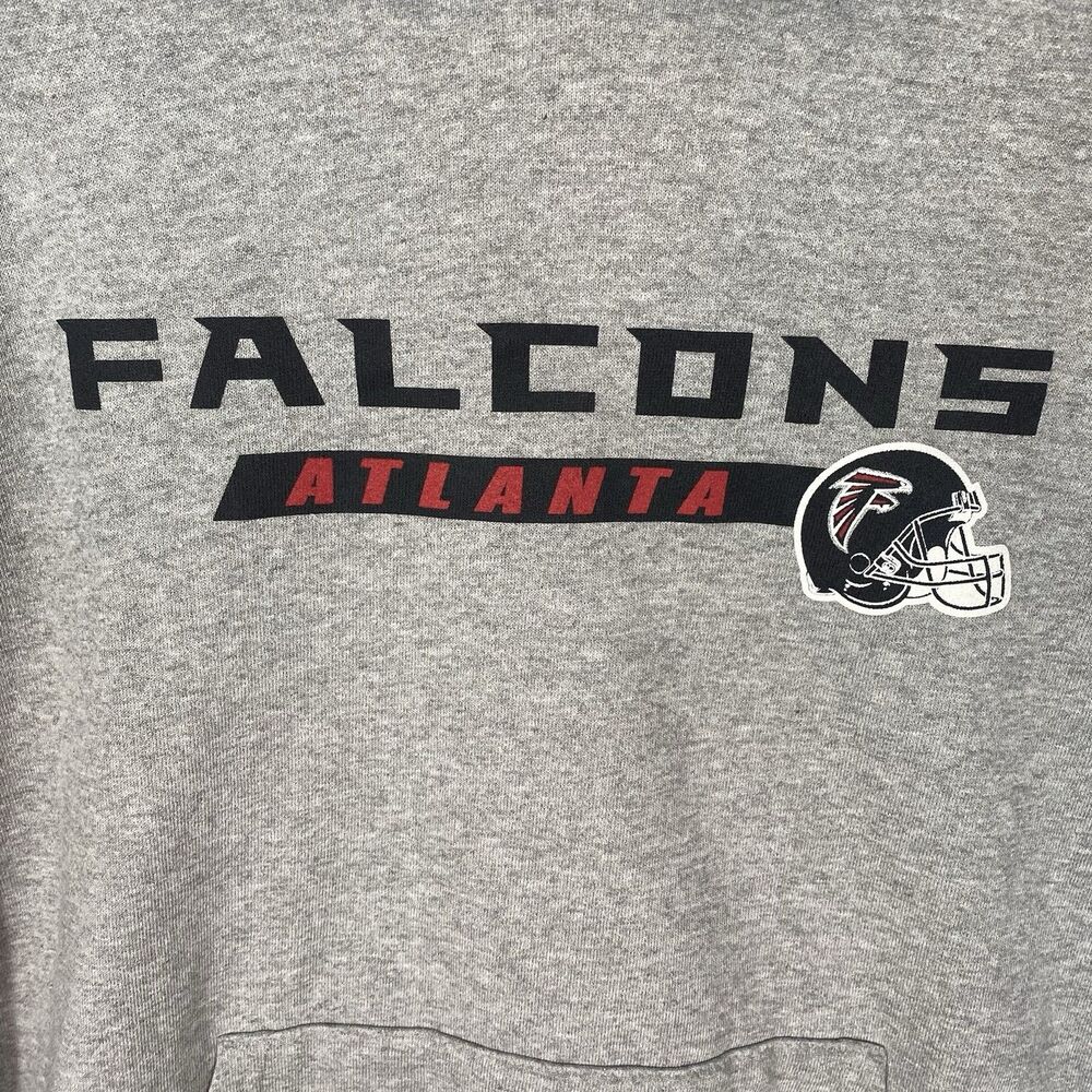 VF Imagewear Atlanta Falcons NFL Mens Gray Hoodie Sweatshirt Large K642 - Picture 2 of 8